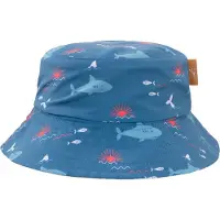Fresk UV 50+ Zonnehoed voor kinderen 74 – Beschermende Reishoed – Hoofdbescherming Jongens - Blauw - Shark