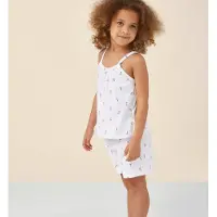 Little label shortama met all over print wit Meisjes Stretchkatoen Ronde hals - maat 122/128