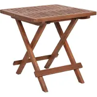 Spetebo Holz bijzettafel, inklapbaar, naturel geolied - 50 x 50 cm - Eucalyptus tafel voor tuin en balkon