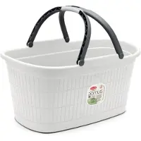 Stefanplast Heupwasmand met handgrepen 'Domus' - 35 liter - Dust White