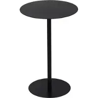 H&S Bijzettafeltje Lugano - zwart - D35x H53 cm - metaal - plantenpot verhoger - koffie en lampjes tafel