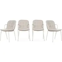 CALICOSY Stoelen set van 4 in stoffen met metalen poten h81 cm zÉlie