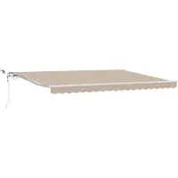 vidaXL Uitschuifbare luifel Beige 450 × 350 cm Polyester