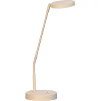 Fischer Leuchten LED-bureaulamp Sorento, dimbaar, crème / amber, Woon-/ Eetkamer, metaal, Modern, LED bureaulamp