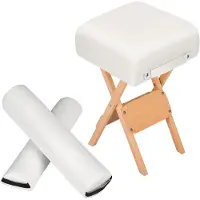TecTake Krukje + 2 rolkussens - wit