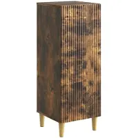 vidaXL Dressoir Gerookt eiken 33 x 34,5 x 90 cm Bewerkt hout