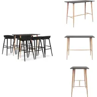 vidaXL Barset - Barsets - Bar Set - Bar Sets - 7-delige Barset zwart