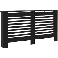 vidaXL Radiatorombouw 152x19x81,5 cm MDF zwart