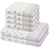 Ross Sonstiges 4 X handdoek 2 X douchehanddoek - in set 6 pack Punkte allover