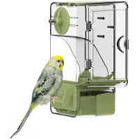 LONGZIMING - Automatische vogelvoederbak - Multifunctionele Fruit En Groente Houder Voor Vogelkooi - Voor Parkieten, Kanaries En Vinken - Groen