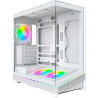 Montech SKY 3 (wit, met panoramisch glazen front)