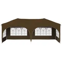 vidaXL Pop-up Feesttent 575 x 288 x 245 cm Taupe Oxford Stof