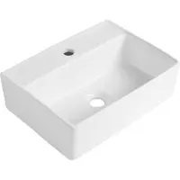 Bruckner Zipser Keramische wastafel 43x32cm, wit