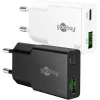 Goobay USB C + A oplader -