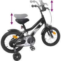 vidaXL Kinderfiets 16 Inch voor 4-6 jaar oud Zwart
