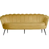 Ebuy24 Nice bank 3 persoons velours kerriegeel.