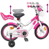 vidaXL Kinderfiets 12 Inch voor 2-4 jaar oud Roze