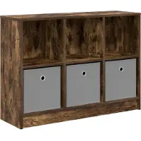 vidaXL Dressoir Rook Eiken 88,5 x 27,5 x 63,5 cm