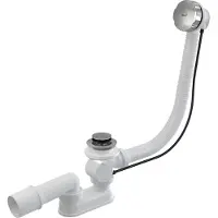 Alcadrain - Bad af- en overloopgarnituur, met kabel, lengte 570 mm, chroom A55K