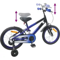 vidaXL Kinderfiets 16 Inch voor 4-6 jaar oud Blauw Zwart