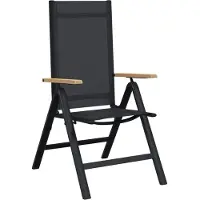 vidaXL Ligstoelen voor Tuin 2 st Zwart Textileen