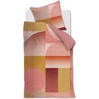 Dutch Design Brand Sunset Boulevard beddengoedset, 2-delig - 135 x 200 cm - Koraal - 70% Lyocell, 30% katoensatijn, 220 TC - met rits