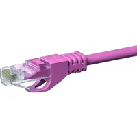Danicom UTP CAT5e patchkabel - 10 meter roze - 100% koper - netwerkkabel - internetkabel - UTP kabel - RJ45 - 1000 mbit/s