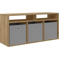 vidaXL Laagkast 102 x 32 x 48,5 cm Artisan Eiken