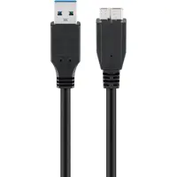 Goobay USB A naar Micro USB kabel | 1.8 meter | USB 3.0 (100% koper, Zwart)