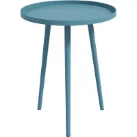 Markenlos Ronde tuintafel, 40x50 cm, rood, staal