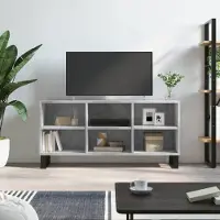 vidaXL Tv-meubel 103,5x30x50 cm bewerkt hout betongrijs - Tv-meubel - Tv-meubelen - Tv Kast - Opbergkast