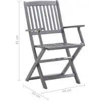 vidaXL Tuinstoelen 4 st inklapbaar met kussens massief acaciahout