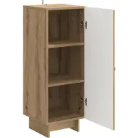 vidaXL Dressoir Artisanaal eiken 33 x 34,5 x 90 cm Bewerkt hout