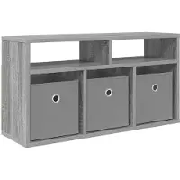 vidaXL Laagkast met lade Grijs Sonoma 72 x 22,5 x 38 cm