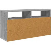 vidaXL Laagkast met lade Grijs Sonoma 72 x 22,5 x 38 cm