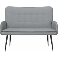 vidaXL 2-Zits Sofa Lichtgrijs 115 x 61 x 87 cm Stof