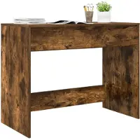 vidaXL Bureau met lade met lade Gerookte Eik 100 x 50 x 78 cm