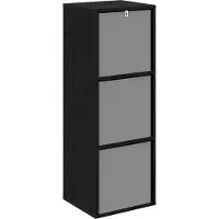 vidaXL Dressoir met lade Zwart Eiken 35 x 32 x 99,5 cm