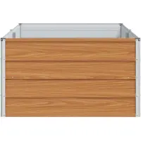vidaXL Verhoogde plantenbak Lichtbruin 160 x 80 x 45 cm