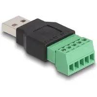DeLOCK USB 2.0 Typ-A Stekker naar Klemmenblok Adapter 2-delig -