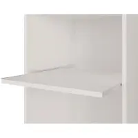 Vente-unique Opbergkolom voor opklapbed - Met plank - 1 deur en 2 nissen - Wit - MOVELINO