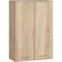Akord Hangende Badkamerkast FIN H934 W64 met 2 Deuren / Furniture Factory / Sonoma Eik / 64 x 94 x 30 cm