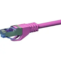 Dsit CAT 6a netwerkkabel, LSOH-bekleding, S/FTP-scherming, 5 meter, roze