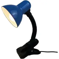 Luxus Bureaulamp Toby - Blauw - 30cm - Fitting Geïntegreerde LED - Bureaulamp - Tafellamp Slaapkamer