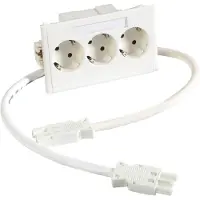 Schneider 5940201 Inbouwdoos Wandcontactdoos dubbel 1 stuk(s) Wit