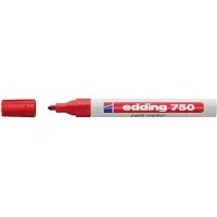 Edding 750 Permanent Lakmarker Rood Medium Ronde punt 2 - 4 mm Waterbestendig