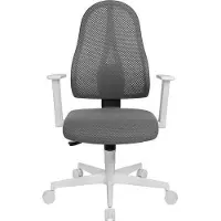 Topstar Bureaustoel Synchroonmechanisme Mesh Vaste armleuning Grijs, wit 110 kg Open Point SY