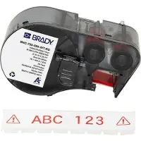 Brady M4C-750-595-WT-RD tape vinyl rood op wit 19,05 mm x 7,62 m (origineel)