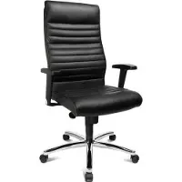 Topstar Directiestoel Synchroonmechanisme Vaste armleuning Zwart 130 kg Profi Chief 100