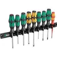 Wera 05051012001 9650 9-delig Magneetstrip Kraftform Schroevendraaierset